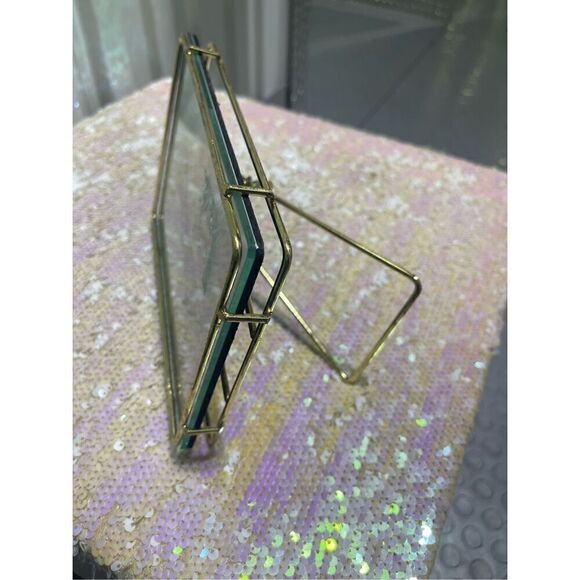 Mcm brewster home gold wire floating glass picture frame home decor minimilist - Picture 5 of 8